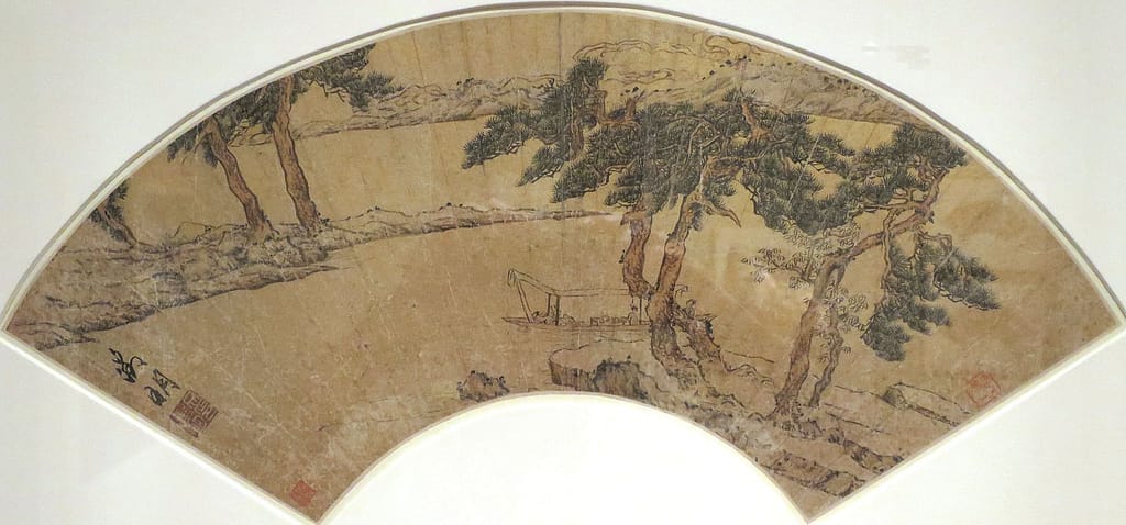 'Reading on a Boat' by Wen Zhengming, Ming dynasty, c. 1525