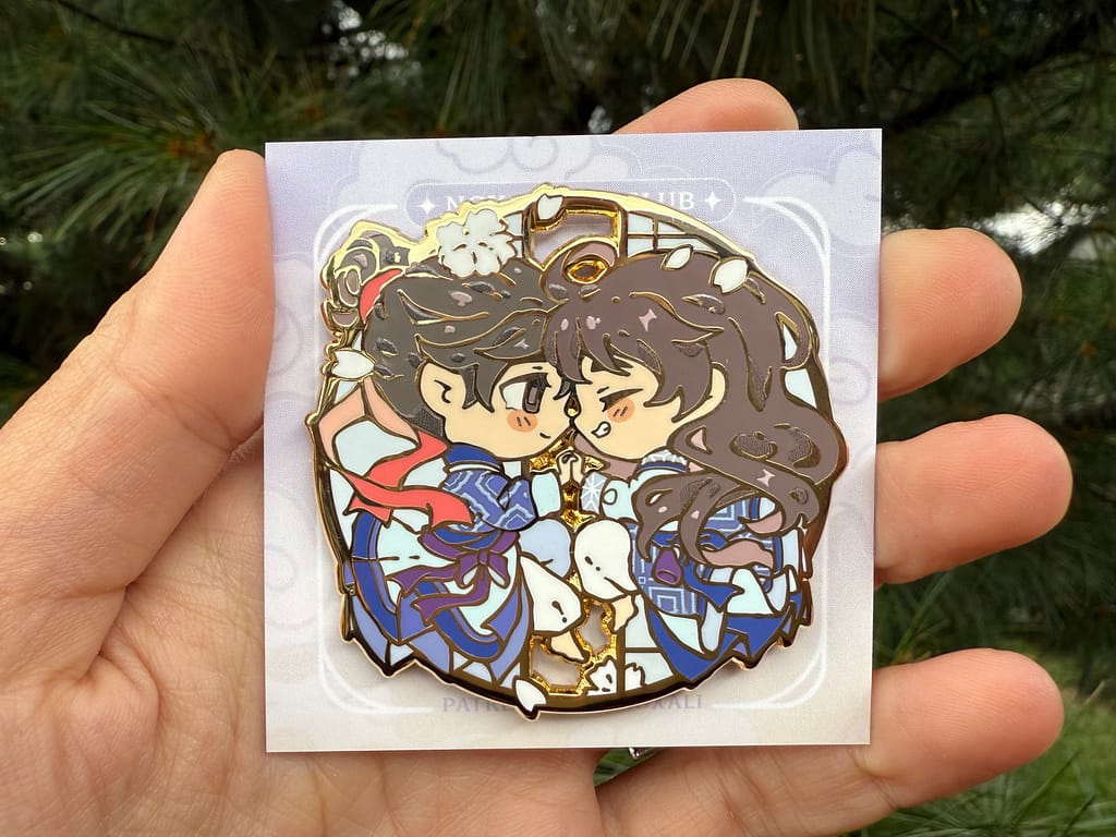 “Yuwu” enamel pin from last June Patreon members