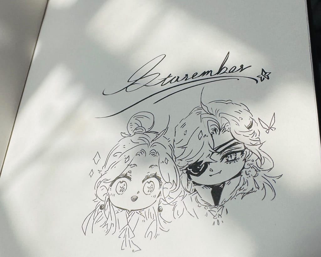 Chibi version of Hua Cheng and Xie Lian from the manhua