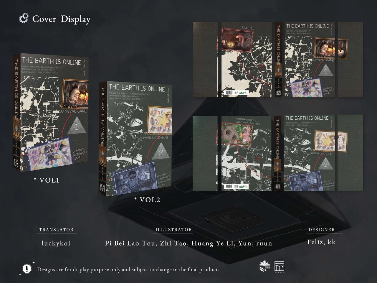 The Earth is Online v. 1 + 2 covers