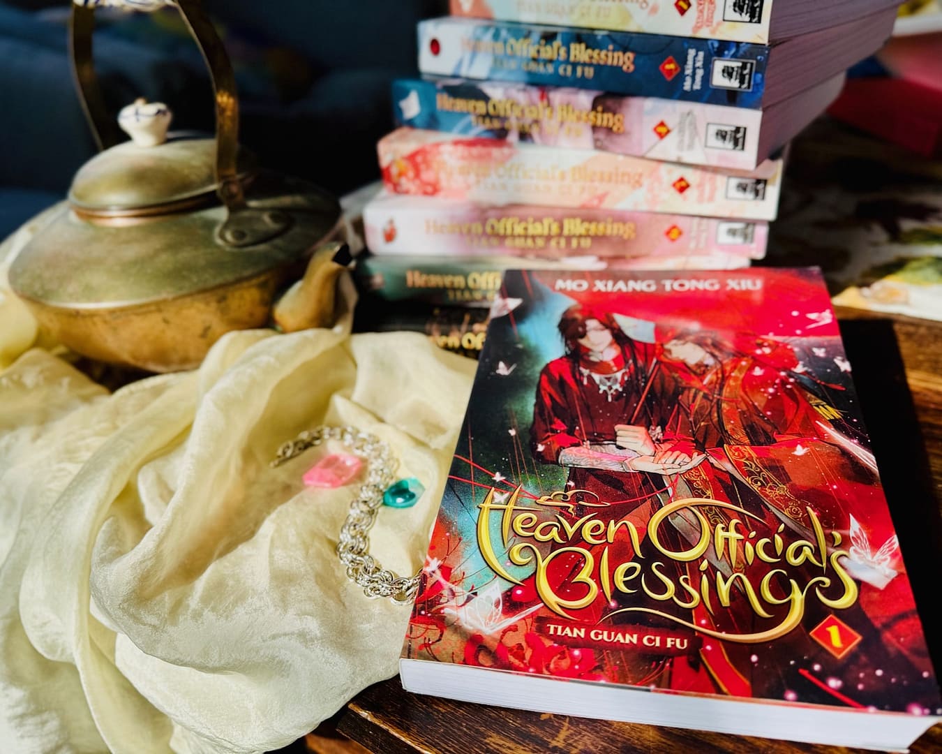 stack of danmei books