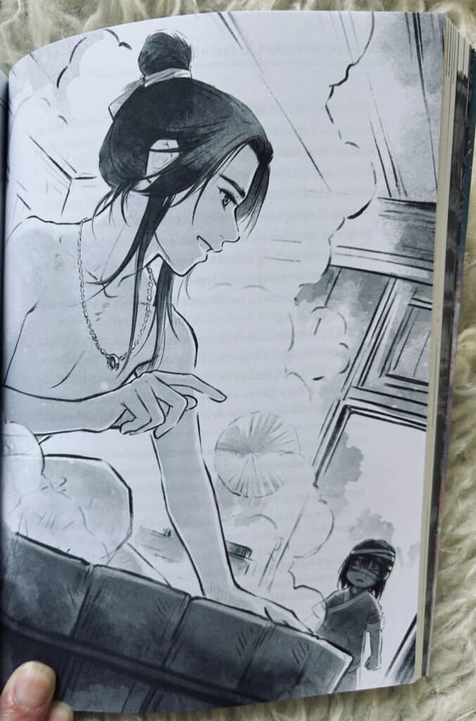 Image of Xie Lian in the bath from vol. 4 paperback