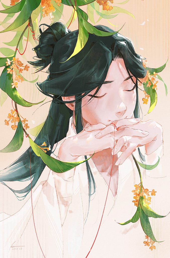 Xie Lian with flowers