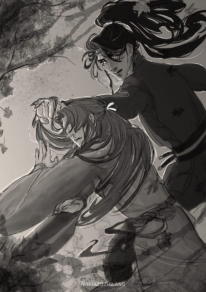 Shen Zechuan and Xiao Chiye sparring