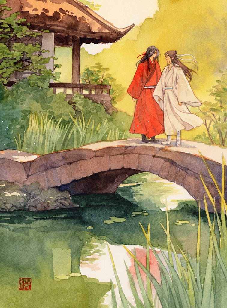San Lang and Xie Lian at Puqi Shrine