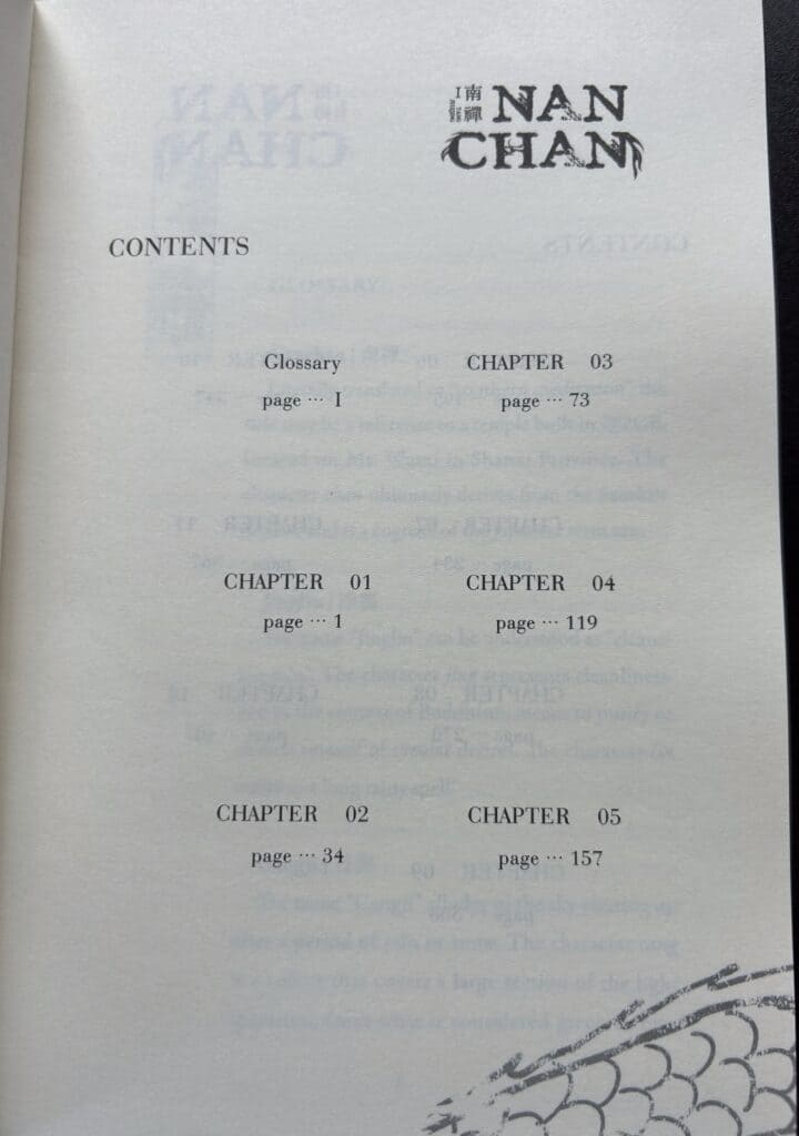 Nanchan Table of Contents